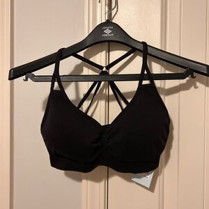 Zella NWT Black Strappy Sports Bra